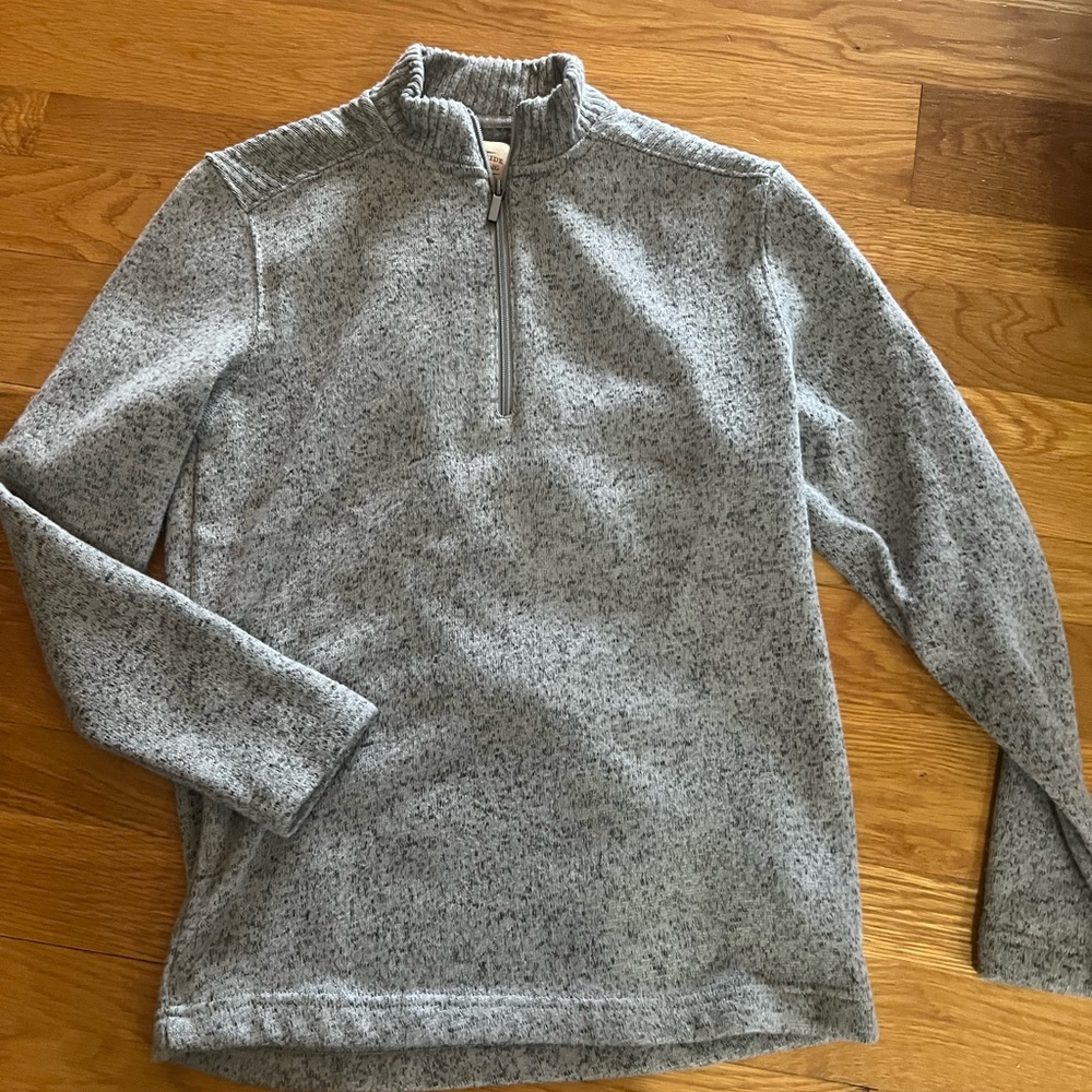 Men's Gray Quarter-Zip Sweater
